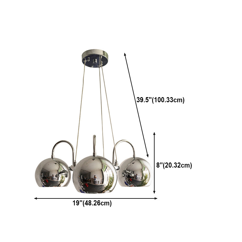 Postmodern Metal Chandelier Light Fixtures Multi Head Restaurant Hanging Chandelier