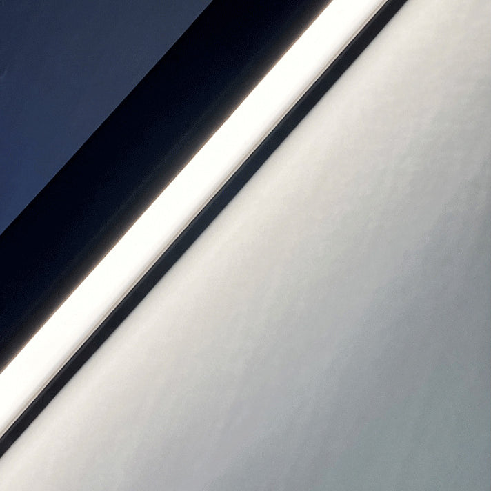 Luz de la isla de aluminio negra Lámpara de colgante de restaurante rectángulo de 1 luces de estilo simple