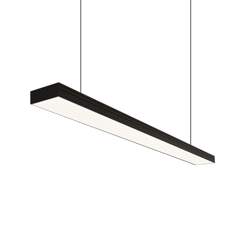 Lámpara de iluminación de la isla de aluminio negro lámpara colgante moderna de 1 luces con sombra de plástico