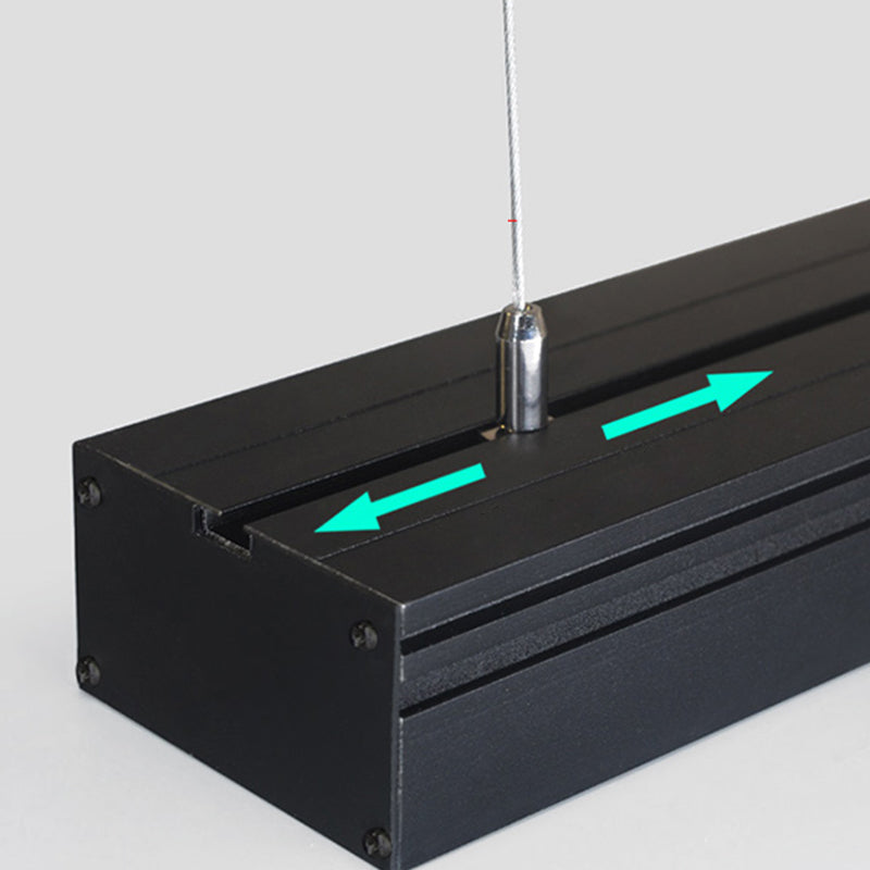 Lámpara de iluminación de la isla de aluminio negro lámpara colgante moderna de 1 luces con sombra de plástico