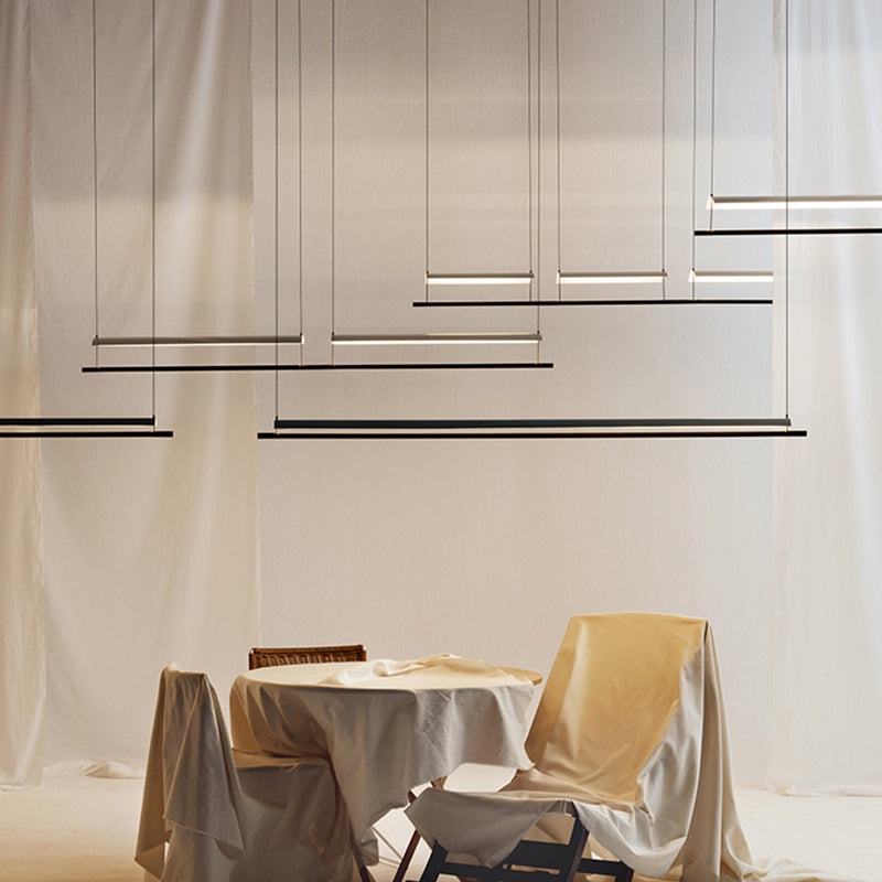 Luminaire à île blanc métal