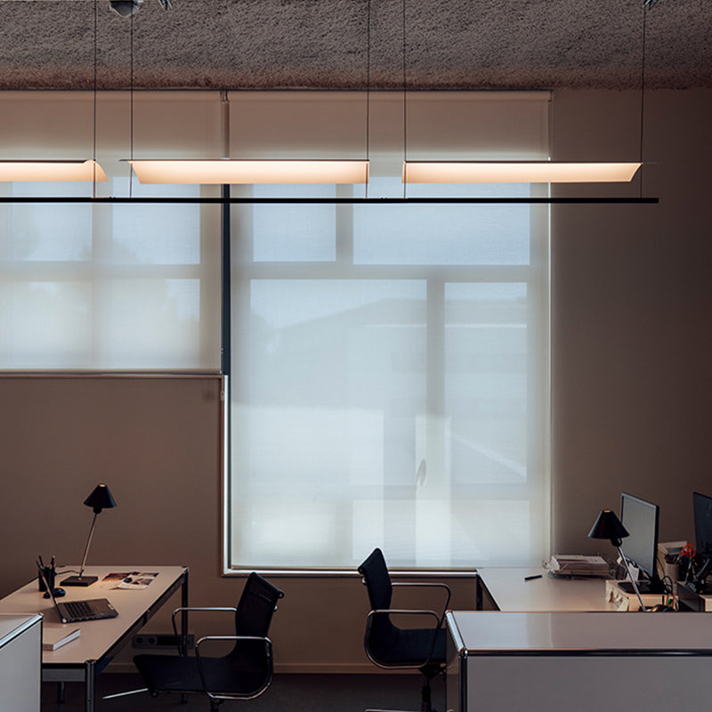 Lámpara de luz de isla de metal blanco de metal lámpara colgante de led de 1 luz de geometría de 1 luces