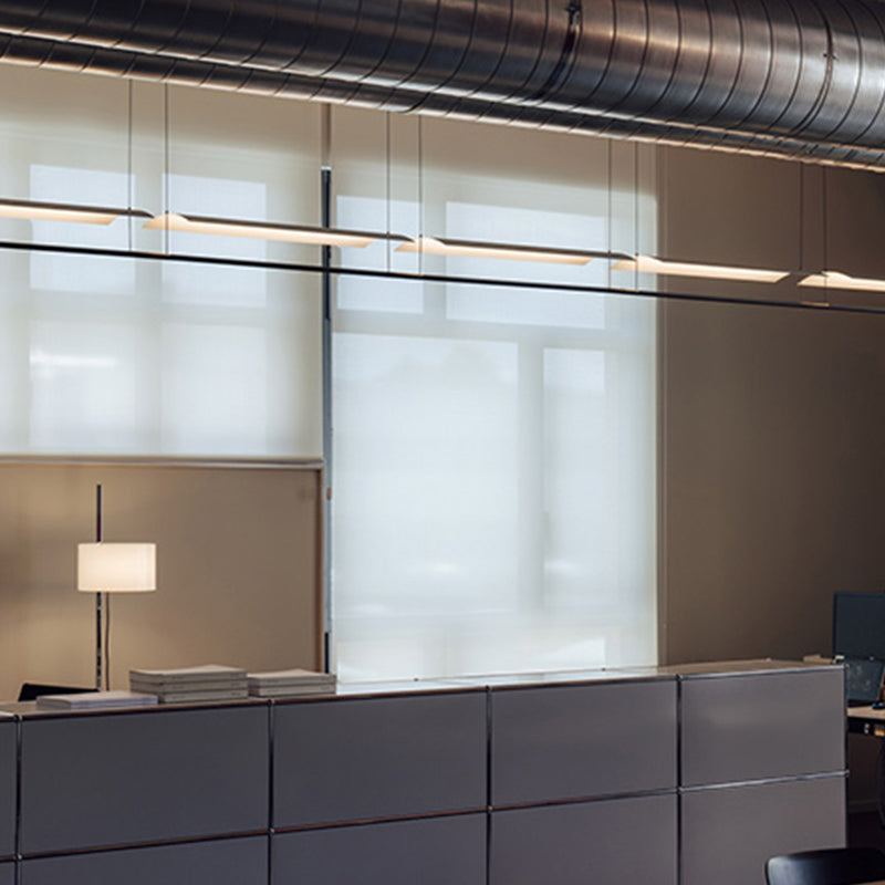 Luminaire à île blanc métal