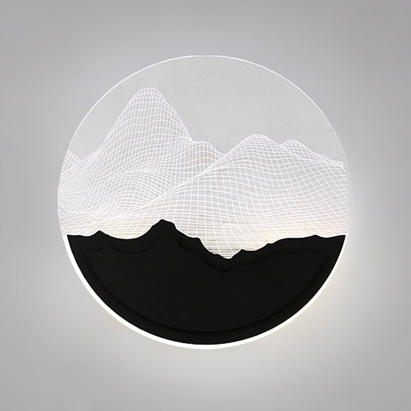 Lumo da parete contemporaneo a forma geometrica Sconce da parete a LED con metallo per soggiorno
