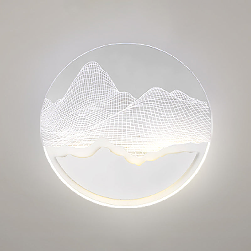 Lumo da parete contemporaneo a forma geometrica Sconce da parete a LED con metallo per soggiorno