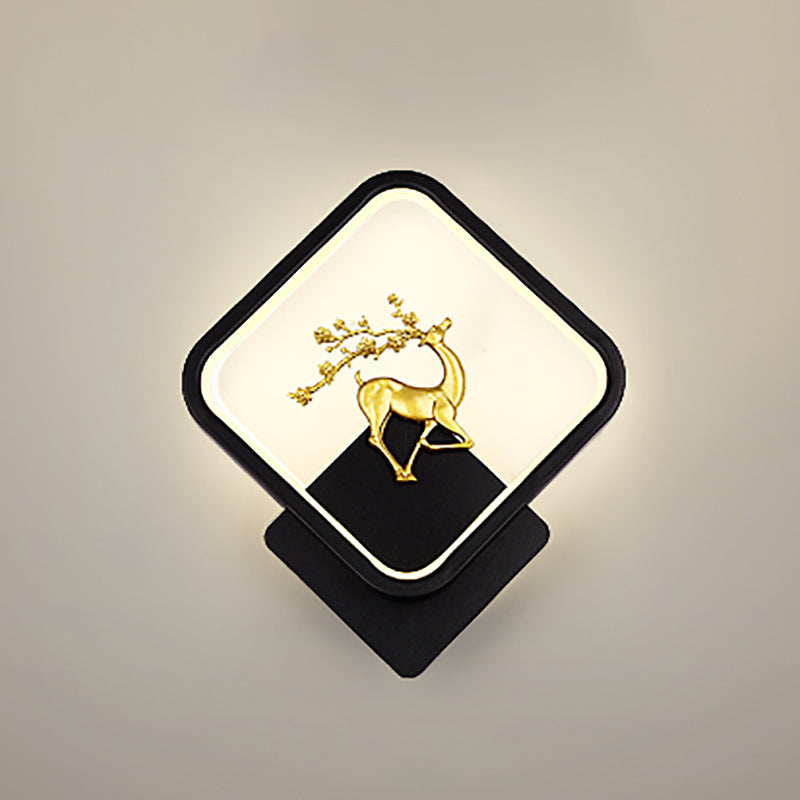 Lumo da parete contemporaneo a forma geometrica Sconce da parete a LED con metallo per soggiorno