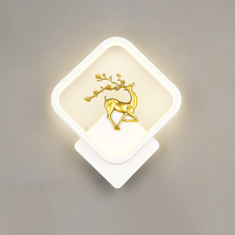 Lumo da parete contemporaneo a forma geometrica Sconce da parete a LED con metallo per soggiorno