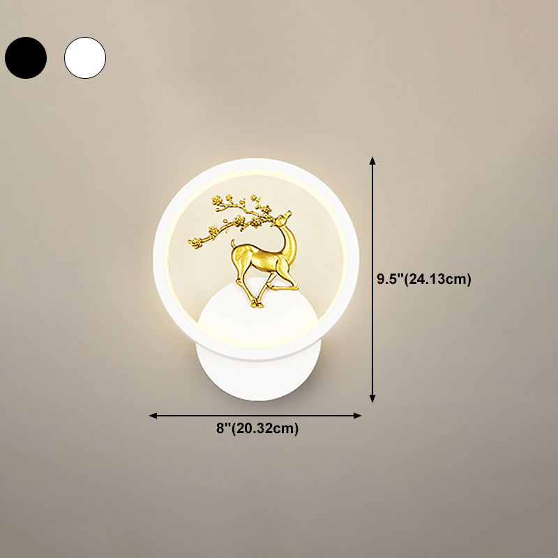 Lumo da parete contemporaneo a forma geometrica Sconce da parete a LED con metallo per soggiorno