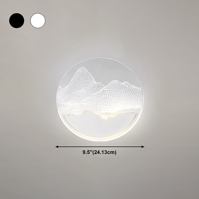 Lumo da parete contemporaneo a forma geometrica Sconce da parete a LED con metallo per soggiorno