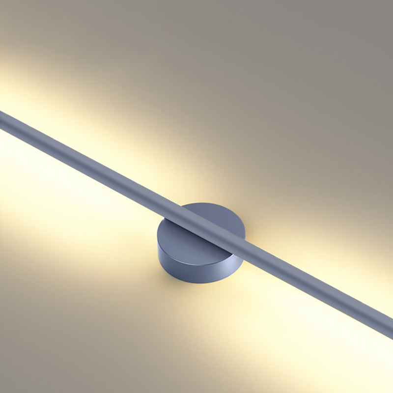 Zeitgenössische graue Wandleuchte gerade Form LED -Wandleuchten mit Metall für Schlafzimmer