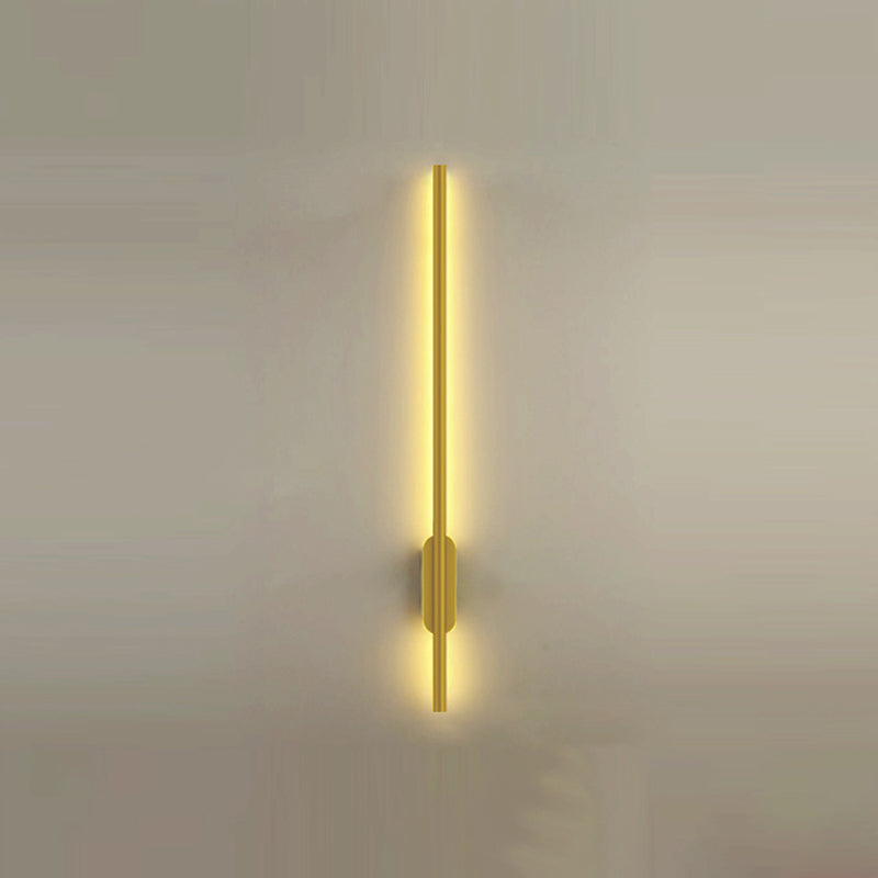 Nordic Aluminum Wall Light Minimalist Straight LED Wall Sconce for Bedroom