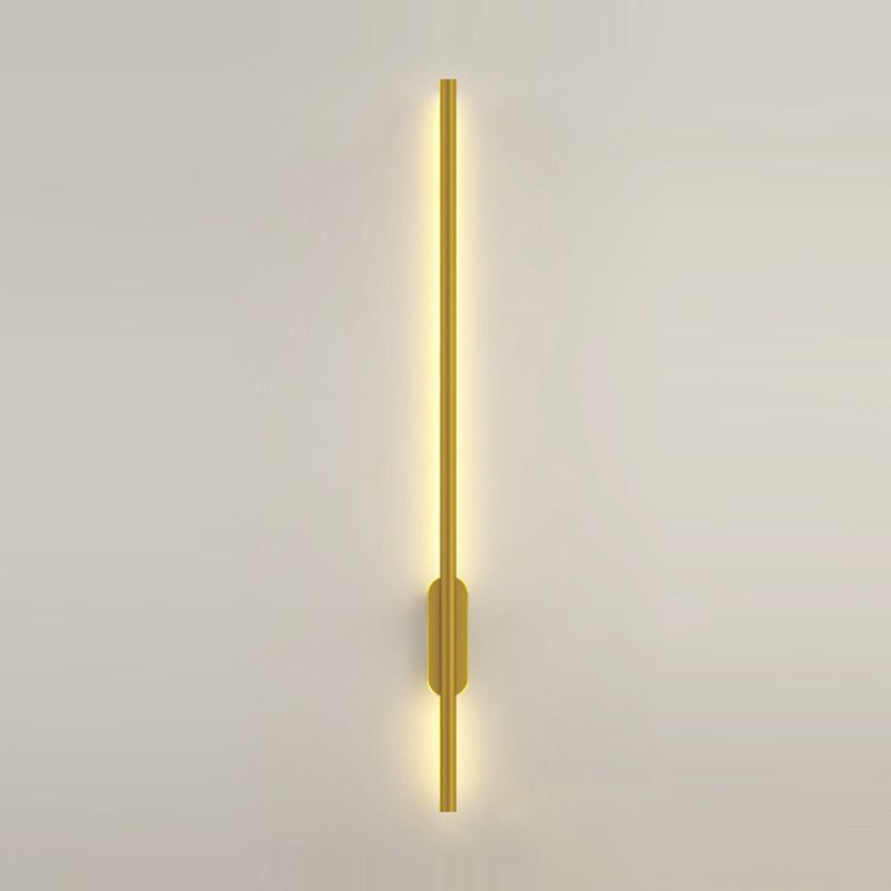 Nordic Aluminum Wall Light Minimalist Straight LED Wall Sconce for Bedroom