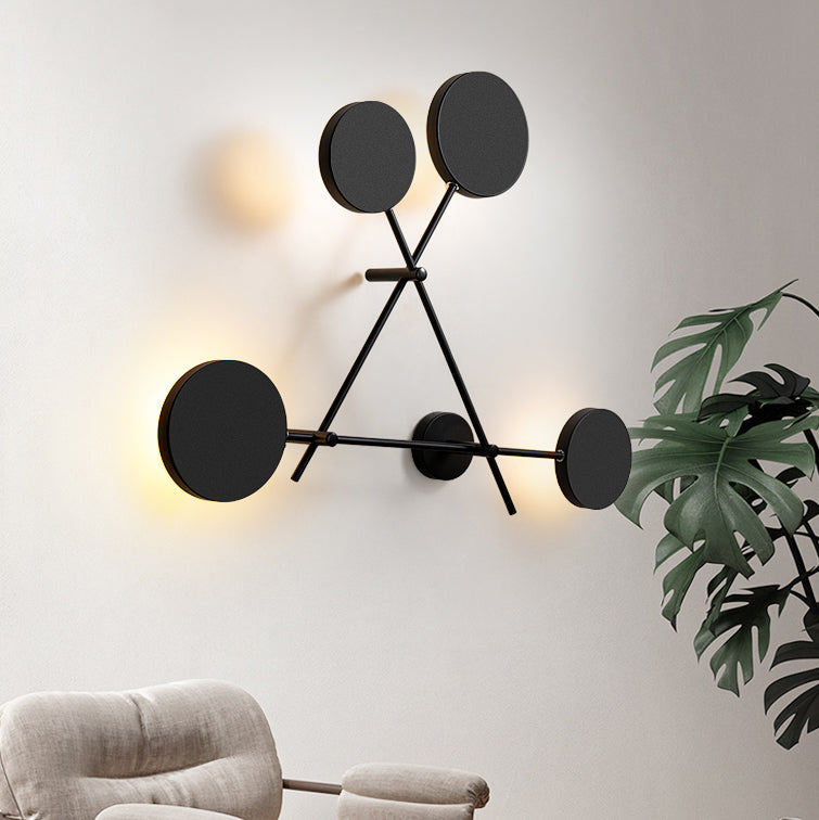 Luce da parete geometrica a 4 luci geometriche a 4 luci per soggiorno per soggiorno