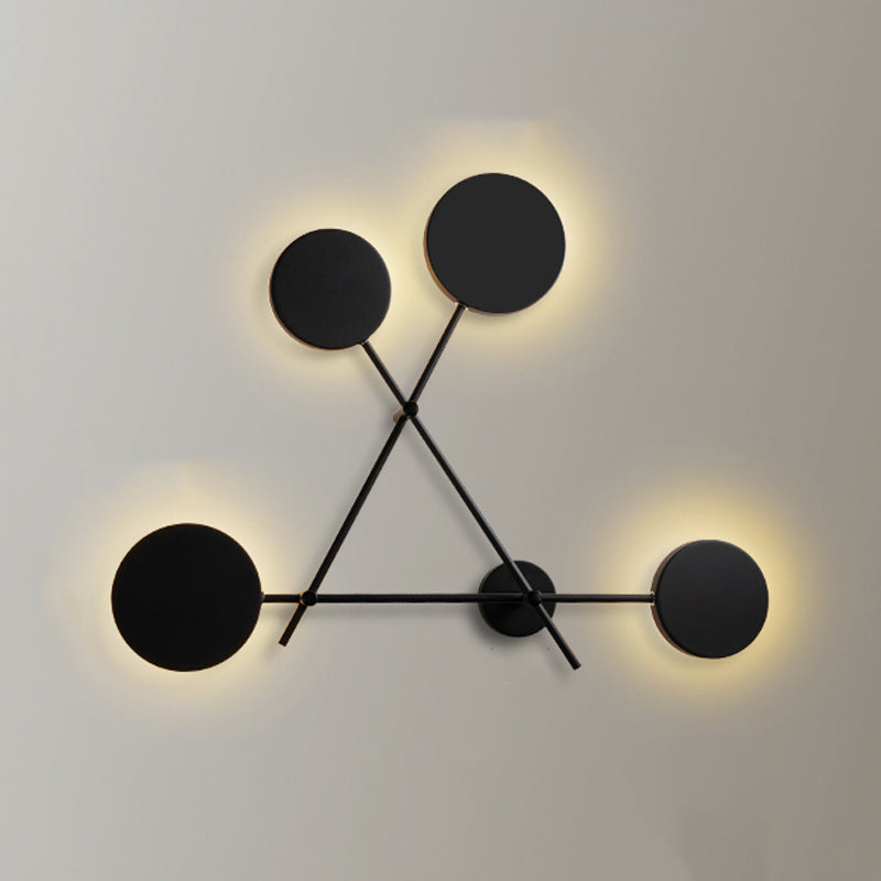 Luce da parete geometrica a 4 luci geometriche a 4 luci per soggiorno per soggiorno