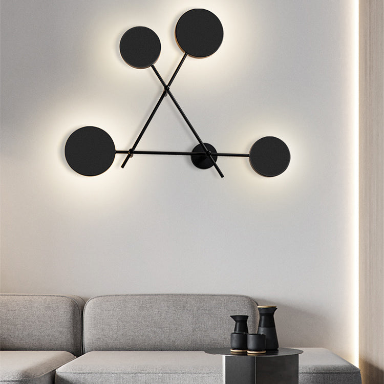 Luce da parete geometrica a 4 luci geometriche a 4 luci per soggiorno per soggiorno