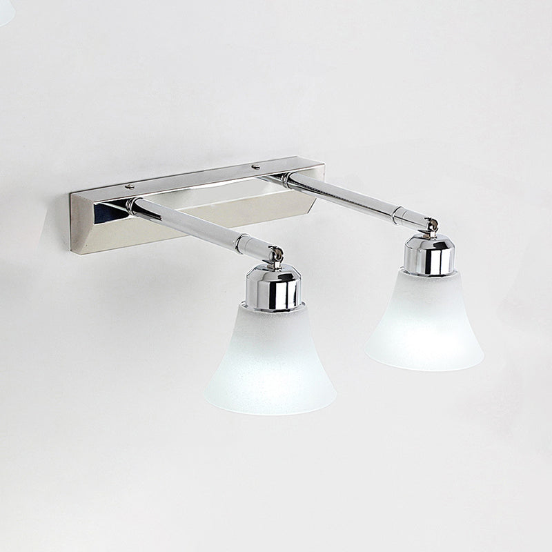 Silver Bell Mirror Lighting Modern Style Stainless Steel Wall Sconce Light Fixture