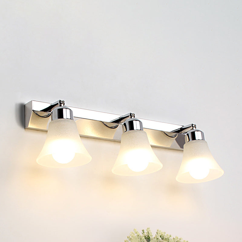 Silver Bell Mirror Lighting Modern Style Stainless Steel Wall Sconce Light Fixture