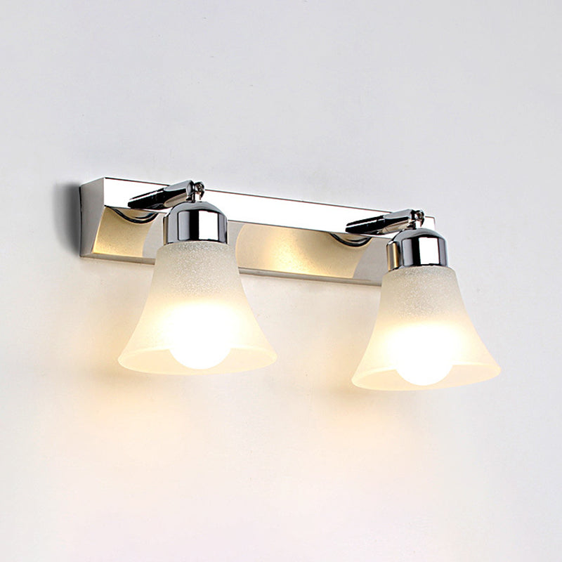 Silver Bell Mirror Lighting Modern Style Stainless Steel Wall Sconce Light Fixture