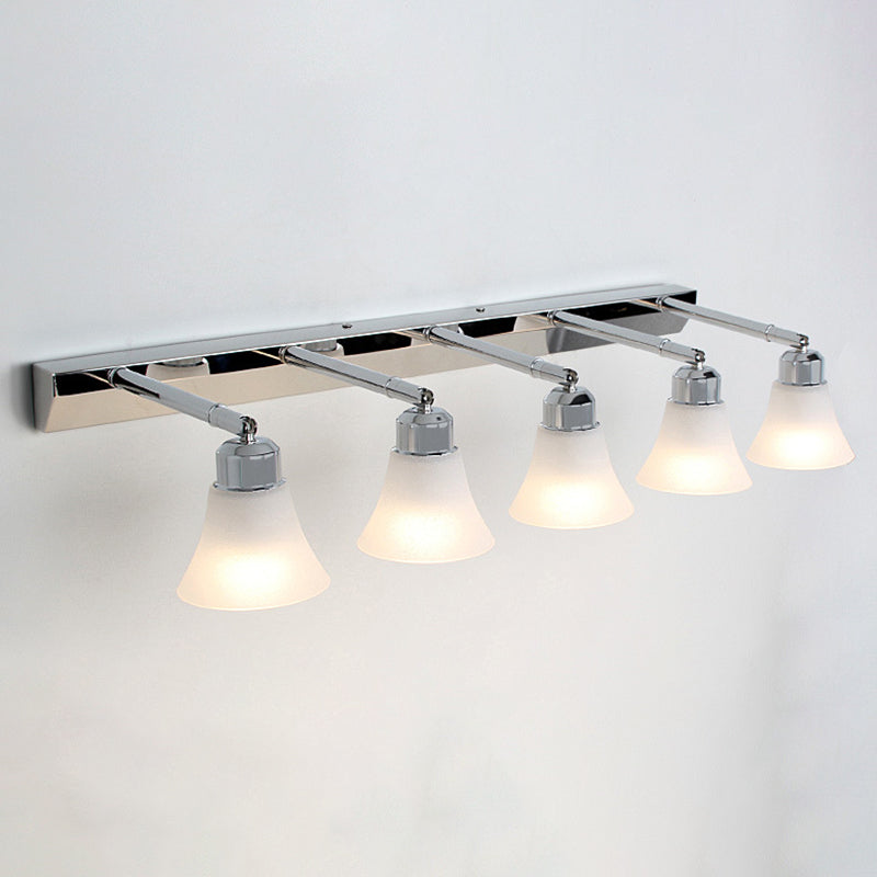 Silver Bell Mirror Lighting Modern Style Stainless Steel Wall Sconce Light Fixture