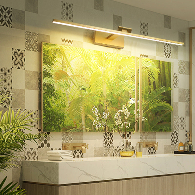 Modern Mirror Front Lighting Simplicity Acrylic LED Gold Wall Mounted Light