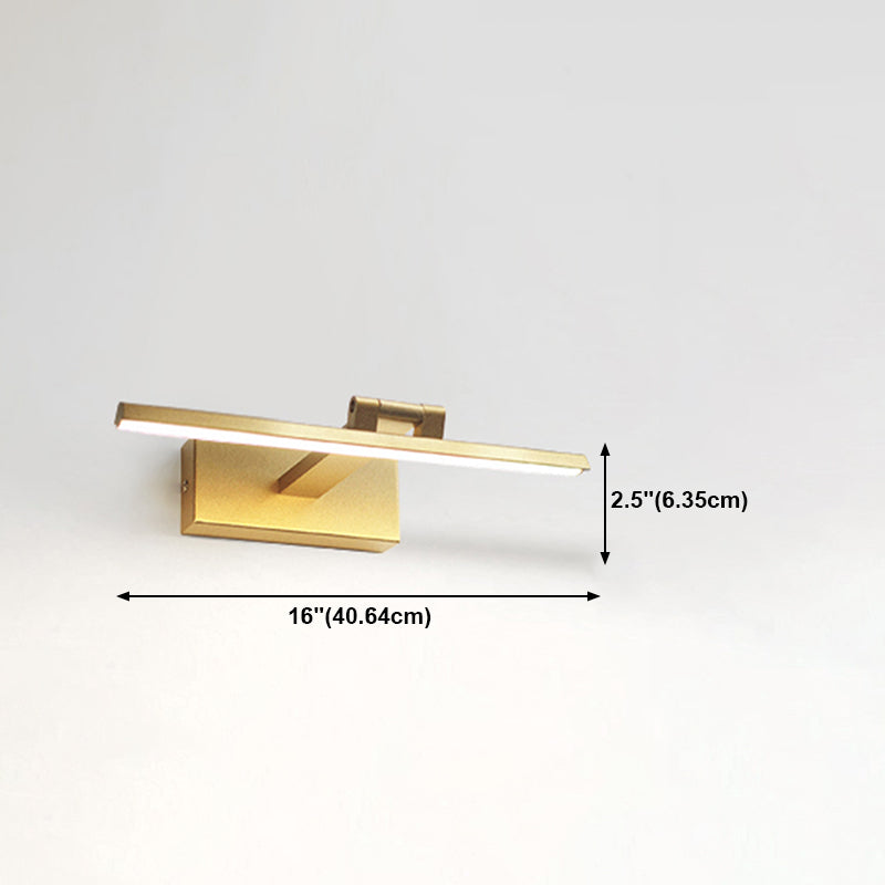 Modern Mirror Front Lighting Simplicity Acrylic LED Gold Wall Mounted Light
