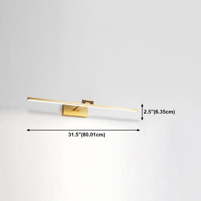 Modern Mirror Front Lighting Simplicity Acrylic LED Gold Wall Mounted Light