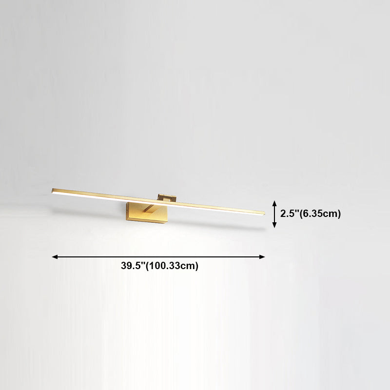 Modern Mirror Front Lighting Simplicity Acrylic LED Gold Wall Mounted Light