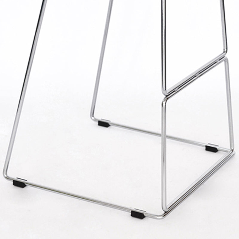 Taburete de barra de metal contemporáneo taburete de barra con patas de metal y espalda baja