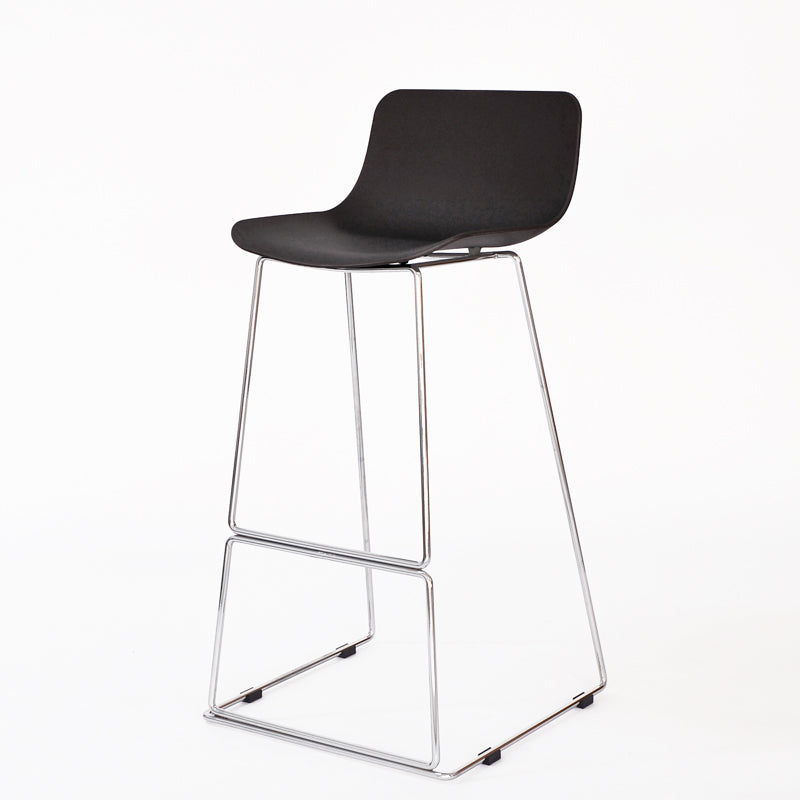 Taburete de barra de metal contemporáneo taburete de barra con patas de metal y espalda baja