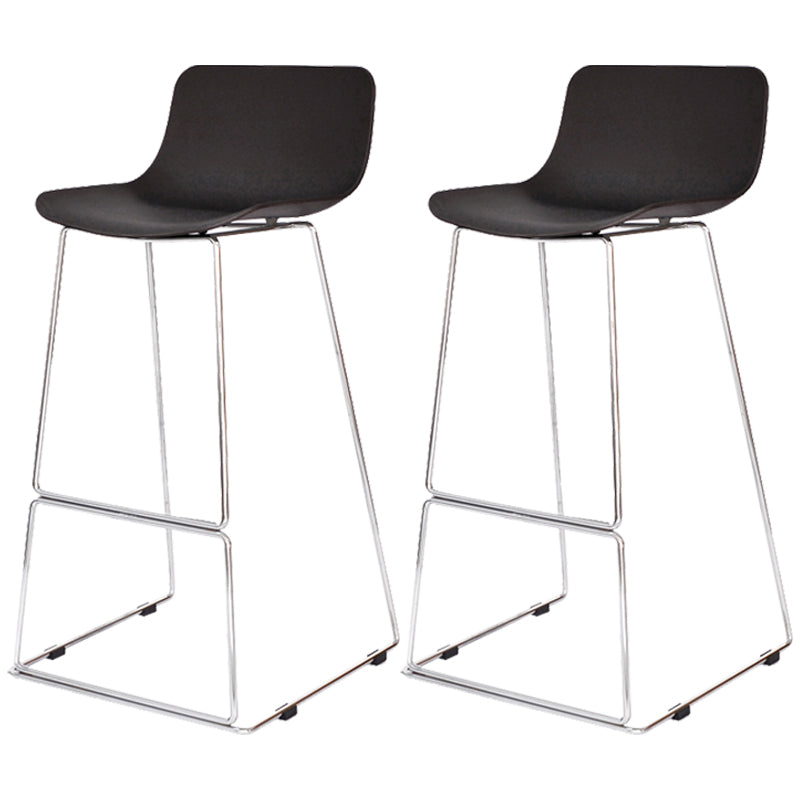 Taburete de barra de metal contemporáneo taburete de barra con patas de metal y espalda baja