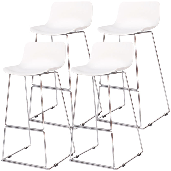 Taburete de barra de metal contemporáneo taburete de barra con patas de metal y espalda baja