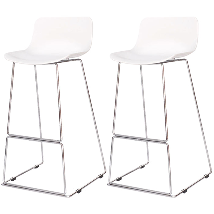 Taburete de barra de metal contemporáneo taburete de barra con patas de metal y espalda baja