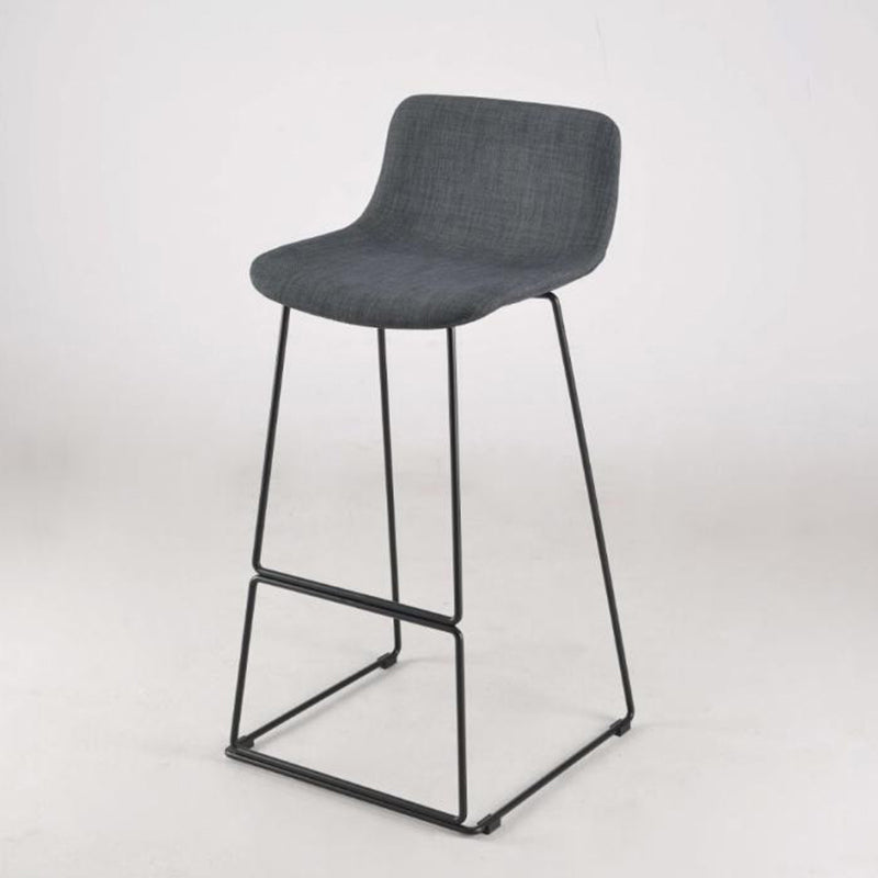 Taburete de barra de metal contemporáneo taburete de barra con patas de metal y espalda baja