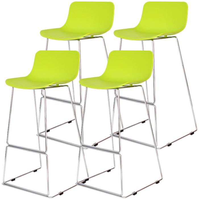 Taburete de barra de metal contemporáneo taburete de barra con patas de metal y espalda baja