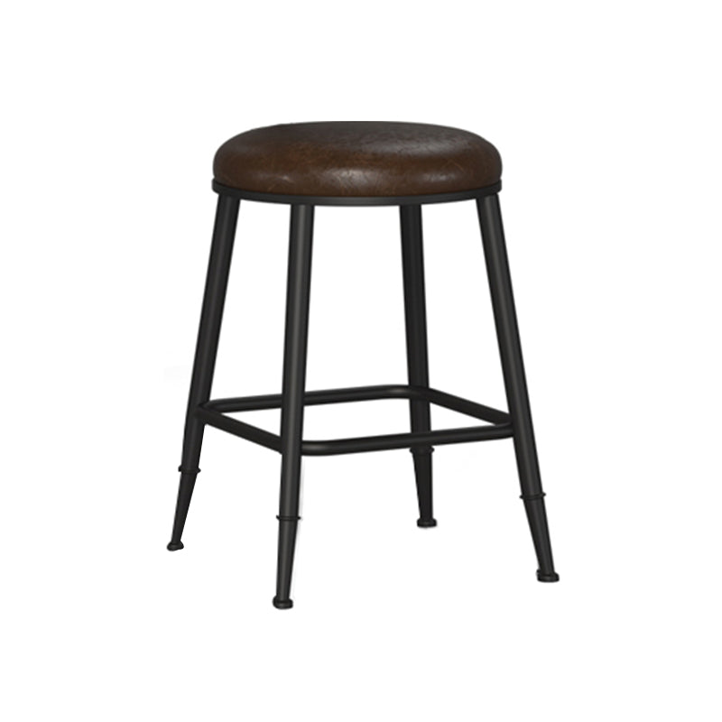 Taburete de bar interior de madera maciza de metal contemporáneo con reposapiés