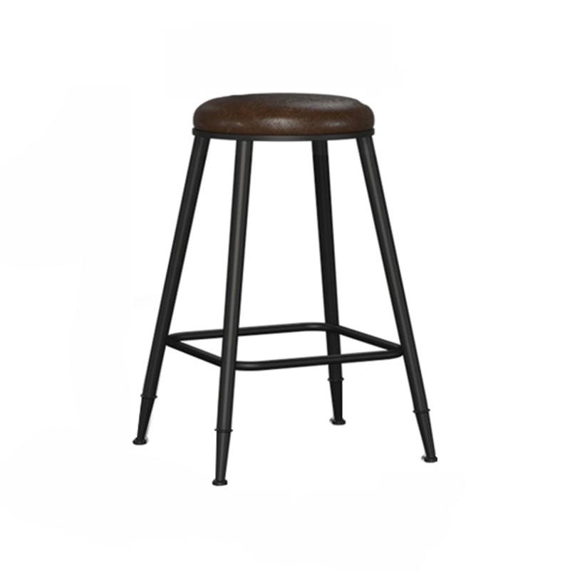 Taburete de bar interior de madera maciza de metal contemporáneo con reposapiés