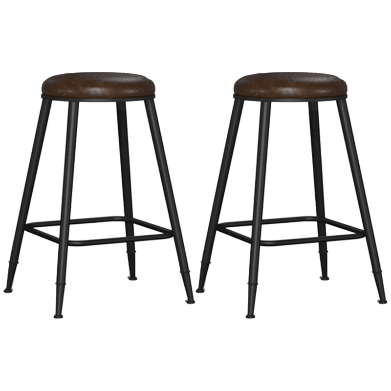 Taburete de bar interior de madera maciza de metal contemporáneo con reposapiés