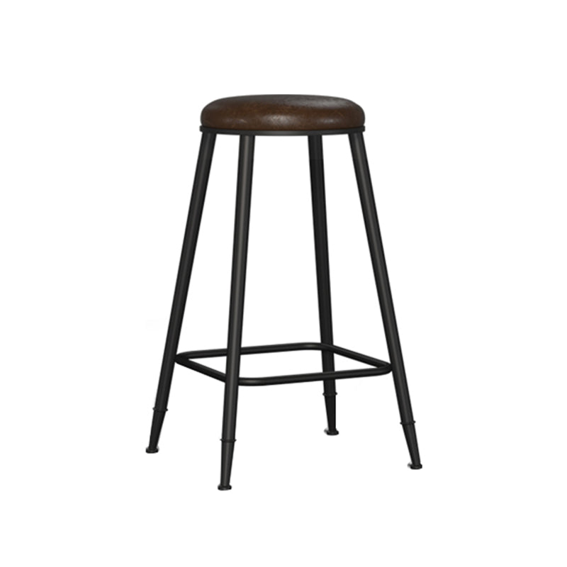 Taburete de bar interior de madera maciza de metal contemporáneo con reposapiés