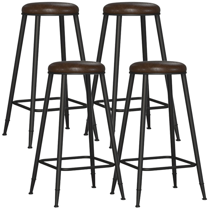 Taburete de bar interior de madera maciza de metal contemporáneo con reposapiés