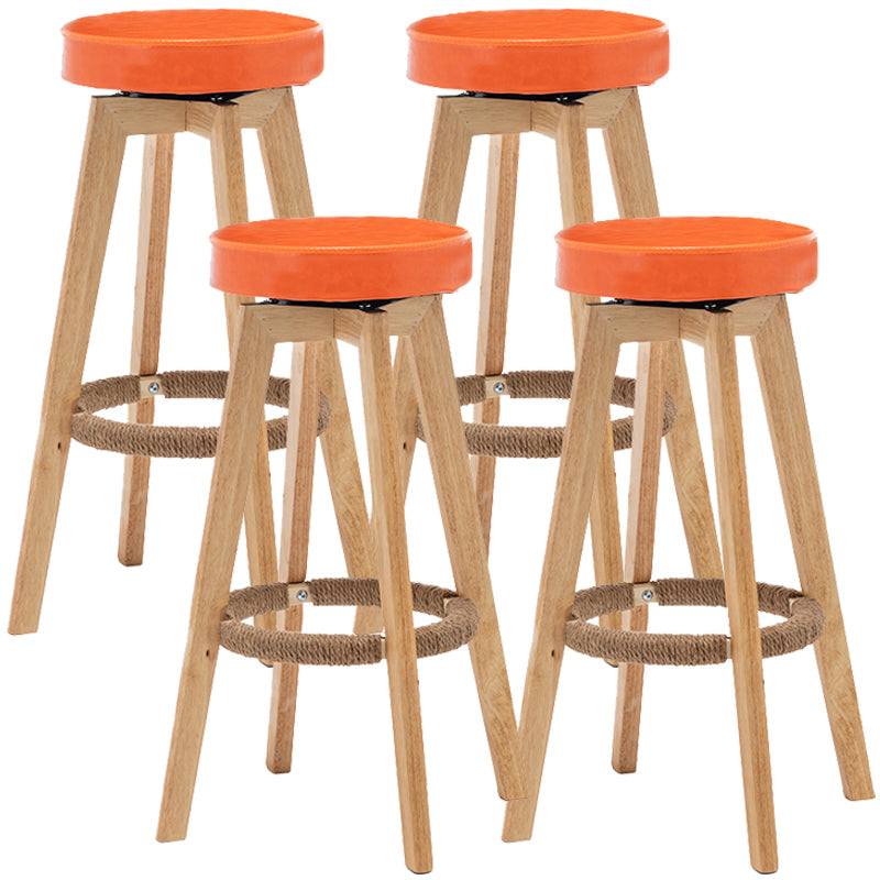 Piernas de madera de asiento redondo de estilo de bar de estilo industrial para bar de restaurantes