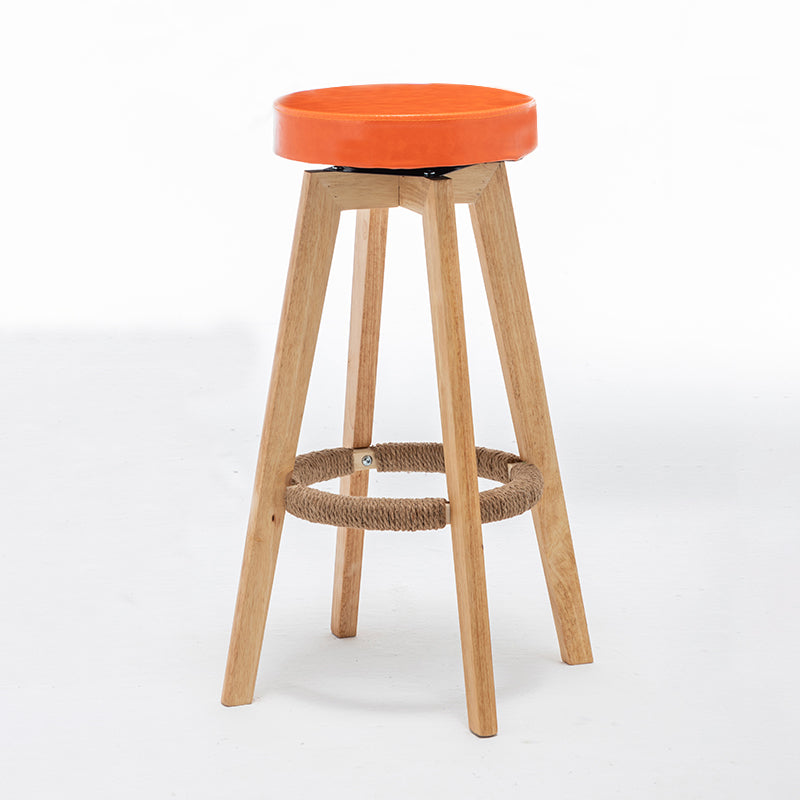 Piernas de madera de asiento redondo de estilo de bar de estilo industrial para bar de restaurantes