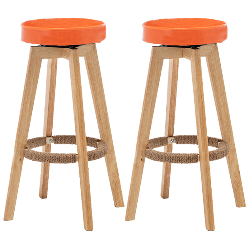 Piernas de madera de asiento redondo de estilo de bar de estilo industrial para bar de restaurantes