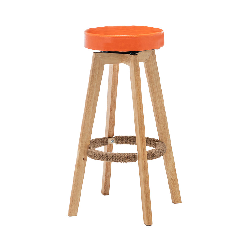 Piernas de madera de asiento redondo de estilo de bar de estilo industrial para bar de restaurantes
