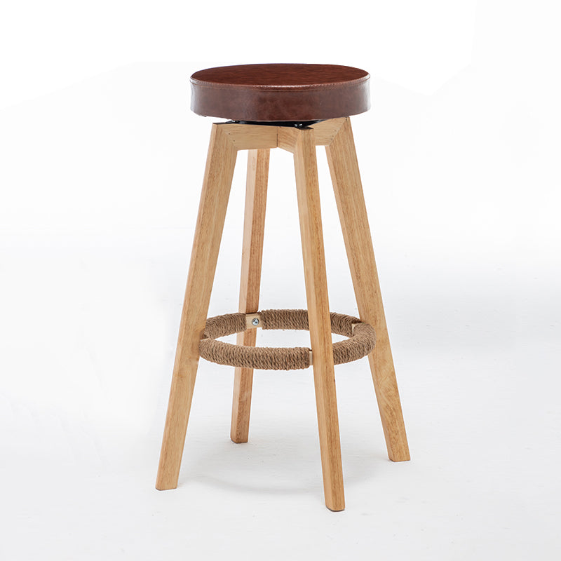 Piernas de madera de asiento redondo de estilo de bar de estilo industrial para bar de restaurantes