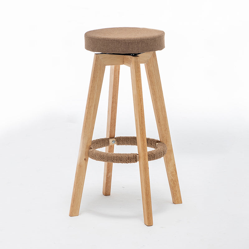Piernas de madera de asiento redondo de estilo de bar de estilo industrial para bar de restaurantes