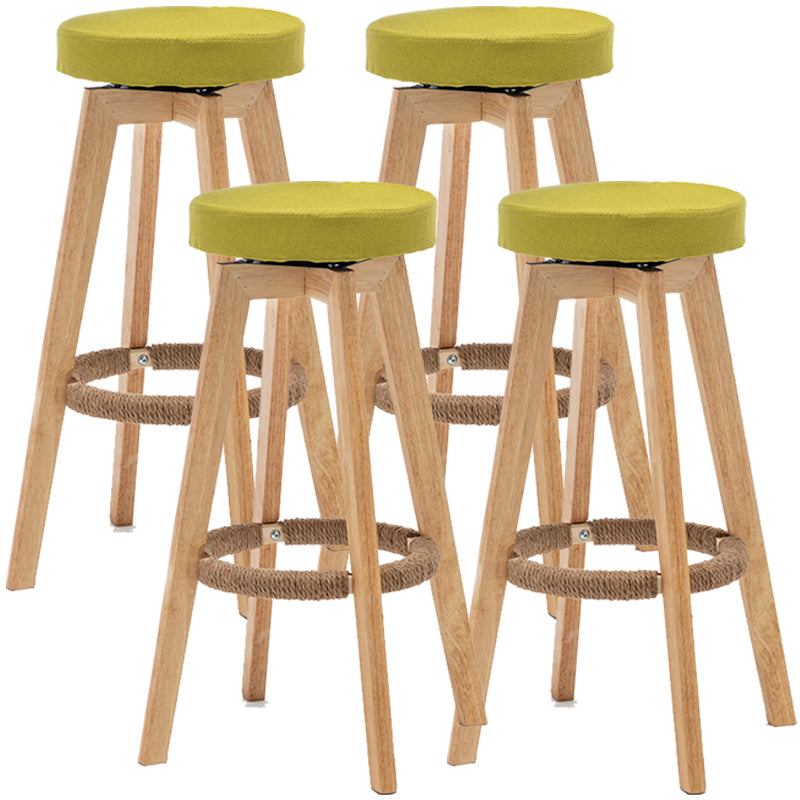 Piernas de madera de asiento redondo de estilo de bar de estilo industrial para bar de restaurantes
