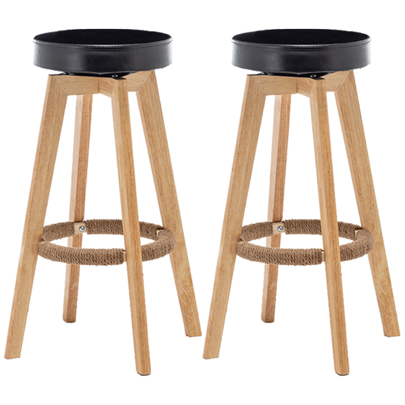Piernas de madera de asiento redondo de estilo de bar de estilo industrial para bar de restaurantes