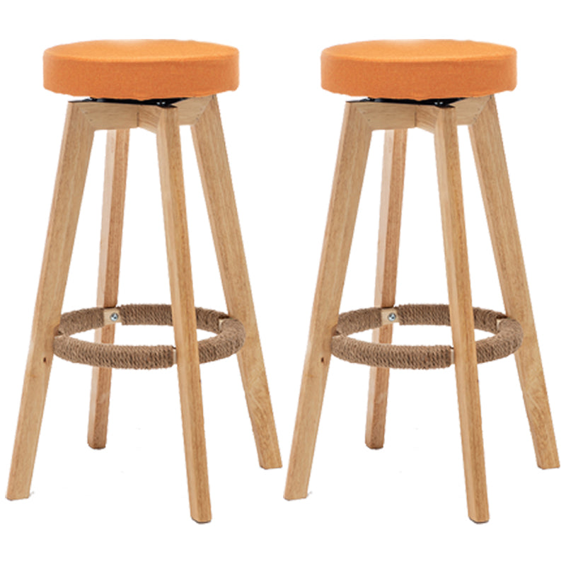 Piernas de madera de asiento redondo de estilo de bar de estilo industrial para bar de restaurantes
