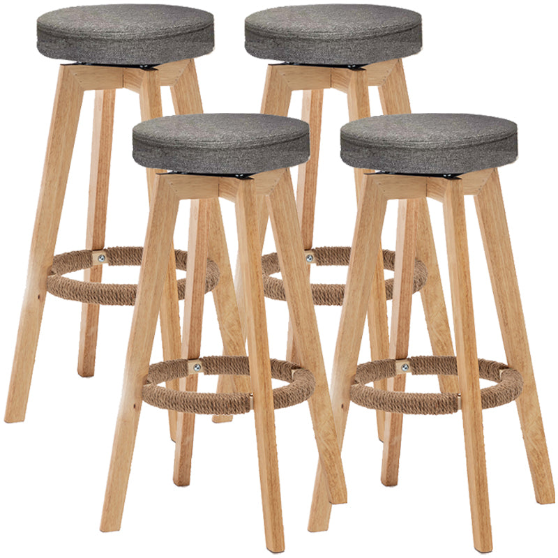 Piernas de madera de asiento redondo de estilo de bar de estilo industrial para bar de restaurantes