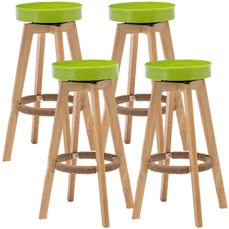 Piernas de madera de asiento redondo de estilo de bar de estilo industrial para bar de restaurantes